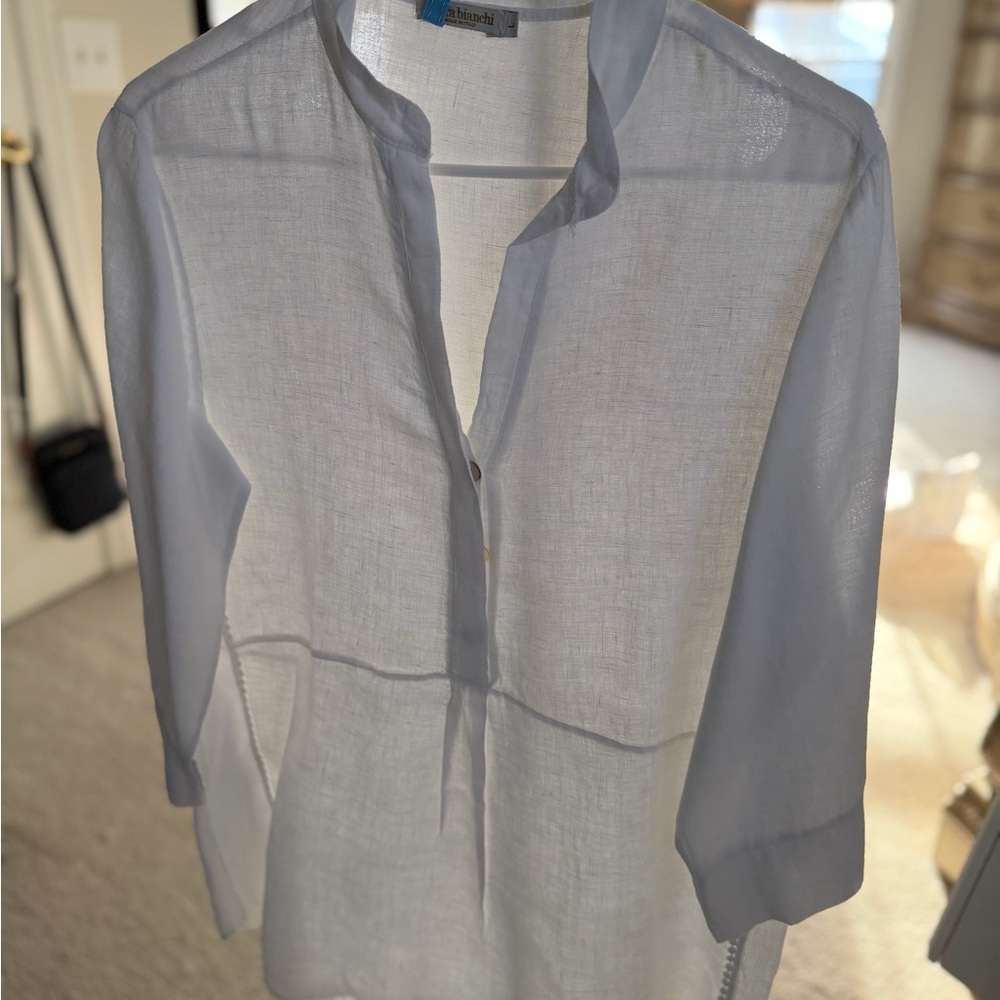 White linen cover up
